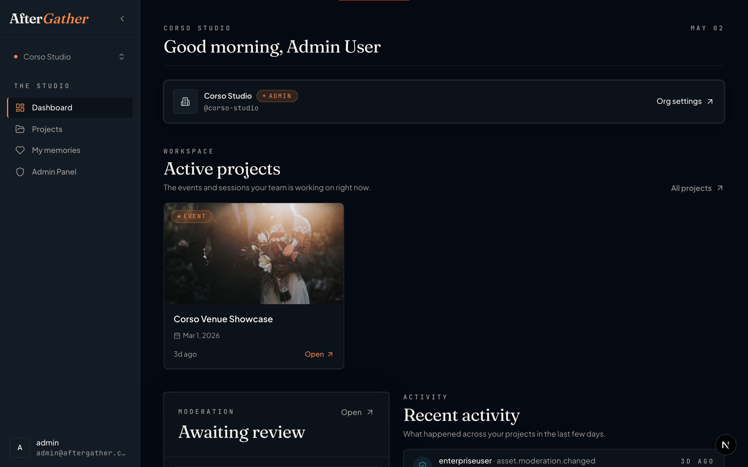 AfterGather screenshot 1