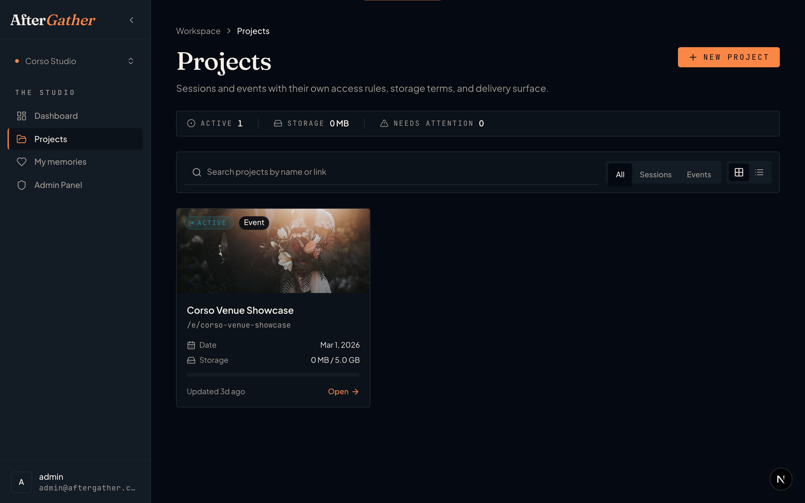 AfterGather screenshot 2